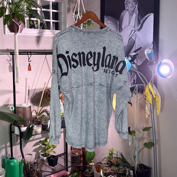 Disneyland Spirit Jersey Gray Acid Wash Long Sleeve Size M - Picture 2 of 9